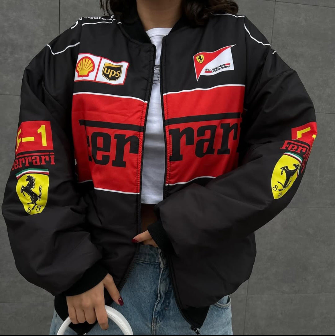 Ferrari F1 Racing Black Jacket
